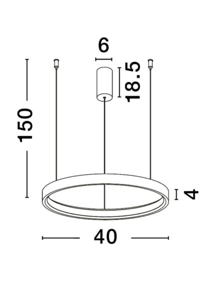 Nova Luce visilica PERRINE 9345647 - Slika 4
