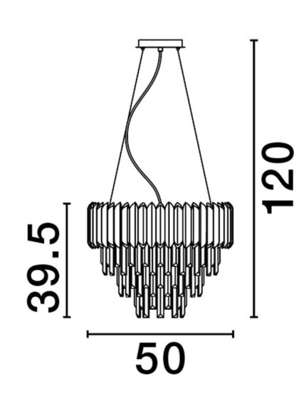 Nova Luce visilica MAGNOLIA 9824075 - Слика 4