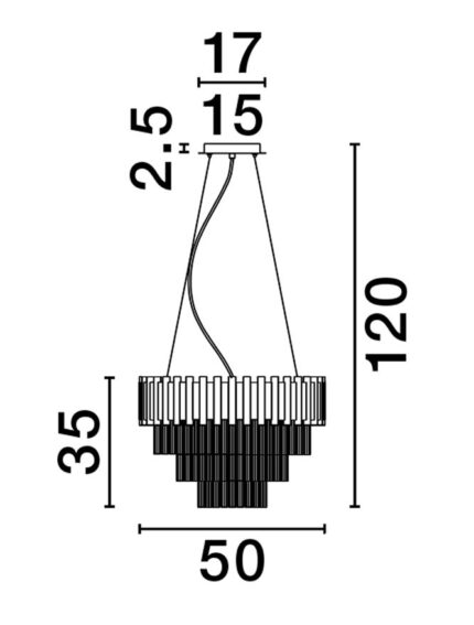 Nova Luce visilica MAGNOLIA 9824081 - Slika 4