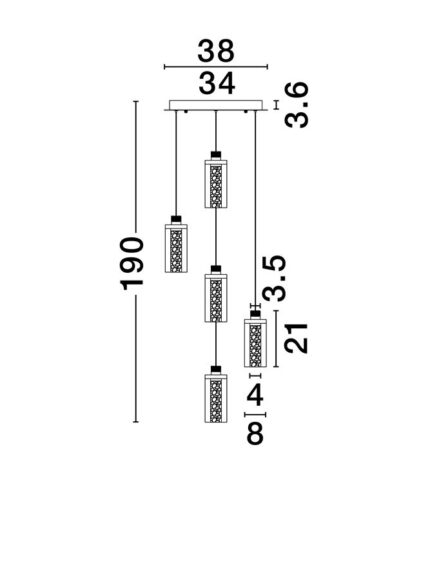 Nova Luce visilica LUNE 9520011 - Slika 4