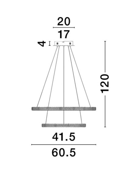Nova Luce visilica GINEVRA 9748159 - Слика 4
