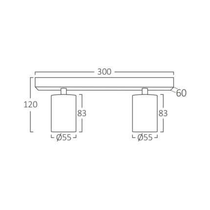 BETA spot svetiljka zlatna 2xGU10 - Slika 4