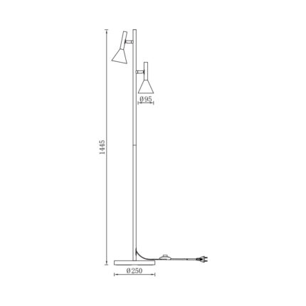 Podna lampa FOKUS 2×GU10 - Слика 4