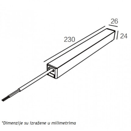 Interno napajanje za SLIM Magnetnu šinu 200W crno - Slika 3