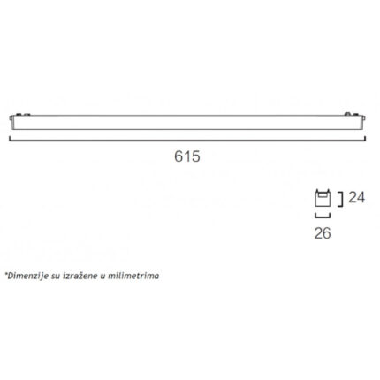 Magnetna linearna LED svetiljka 20W 3000K SLIM crna - Slika 3