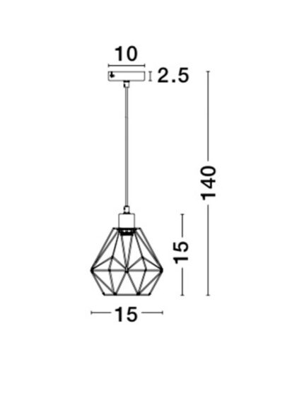 Nova Luce visilica ISABELLA 8801502 - Slika 3