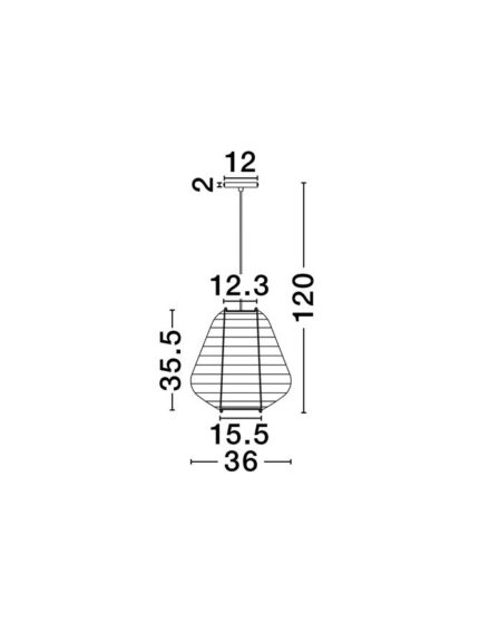 Nova Luce visilica LINNET 9001144 - Slika 4