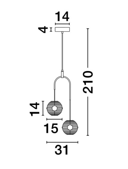Nova Luce visilica LAS 9009138 - Слика 4