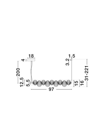 Nova Luce visilica LEDA 9009186 - Slika 5