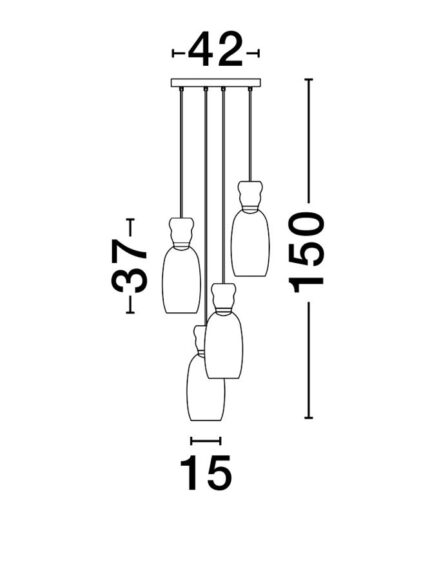 Nova Luce visilica PLUMA 9030549 - Slika 4