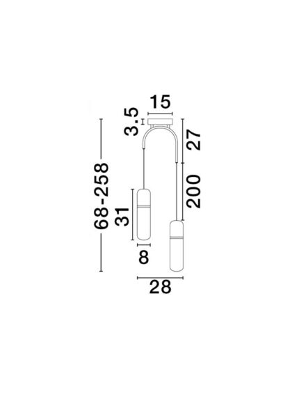 Nova Luce visilica NORMA 9009264 - Слика 4