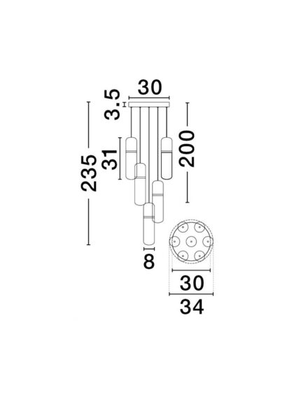 Nova Luce visilica NORMA 9009267 - Slika 4