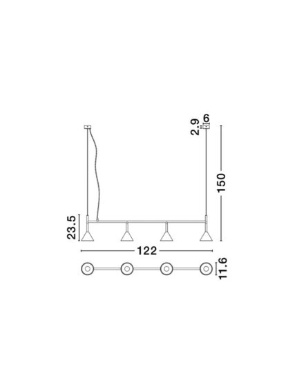 Nova Luce visilica CONICO 9011433 - Slika 3