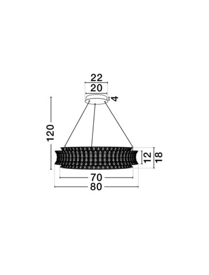 Nova Luce visilica CELYSIA 9019776 - Слика 4