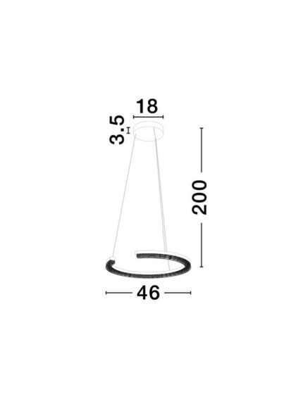 Nova Luce visilica GLEAMY 9030952 - Слика 4
