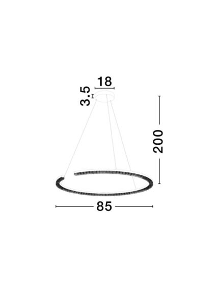 Nova Luce visilica GLEAMY 9030956 - Слика 4