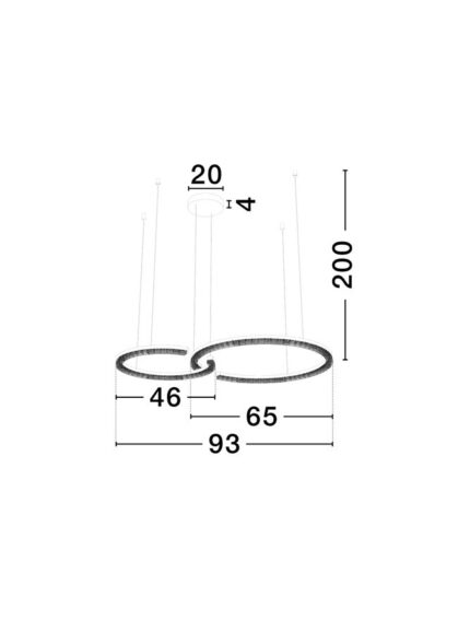 Nova Luce visilica GLEAMY 9030960 - Слика 4
