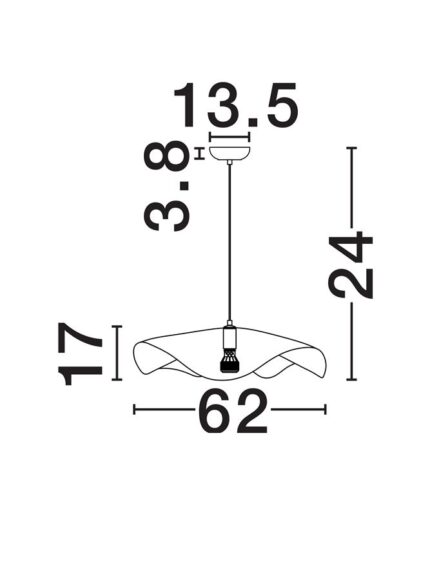 Nova Luce visilica WABI 9070620 - Slika 6