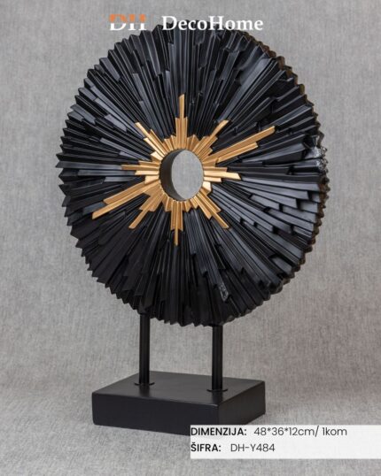 Keramički ukras crno-zlatni 483612cm / 1kom - DH-Y484 - Slika 1