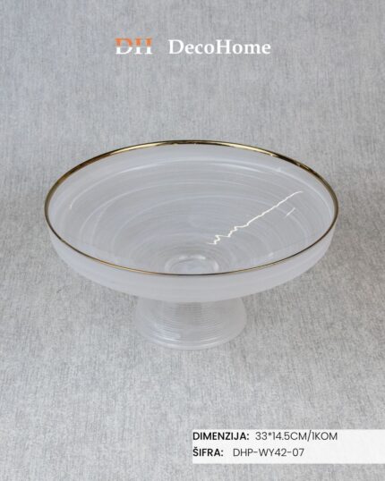 Staklena činija 33*14.5cm / 1kom - DHP-WY42-07 - Slika 1
