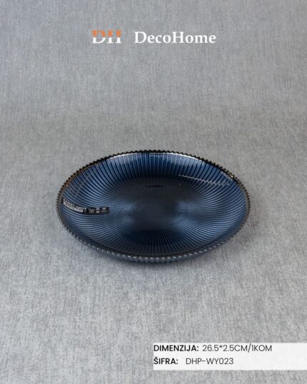 Stakleni tanjir 26,5×2,5cm - DHP-WY023 - Slika 1