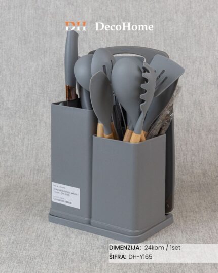 Silikonski kuhinjski set sivi / 24kom - DH-Y165 - Slika 1