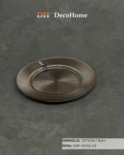 Stakleni tanjir 33×2cm - DHP-WY33-04 - Slika 1