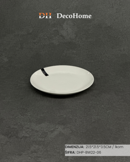 Porcelanski tanjir 21,5×21,5×3,5cm - DHP-BW22-06 - Slika 1