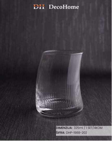 Staklene čaše 325ml / 4kom - DHP-1988-202 - Slika 1
