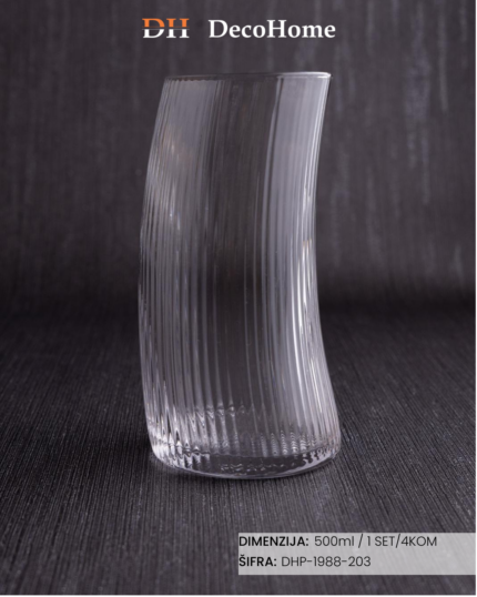 Staklene čaše 500ml / 4kom - DHP-1988-203 - Slika 1