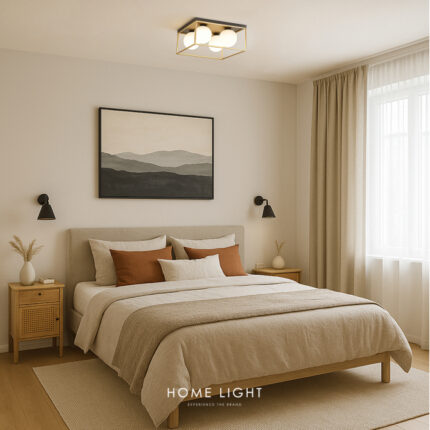 Plafonjera TALIA 70 4×E14 crna/zlato - Slika 3