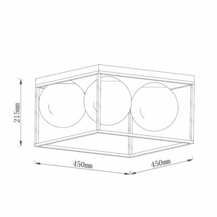 Plafonjera TALIA 70 4×E14 crna/zlato - Slika 4