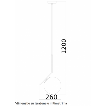 Visilica VESTA 325 1×E27 mesing - Slika 4