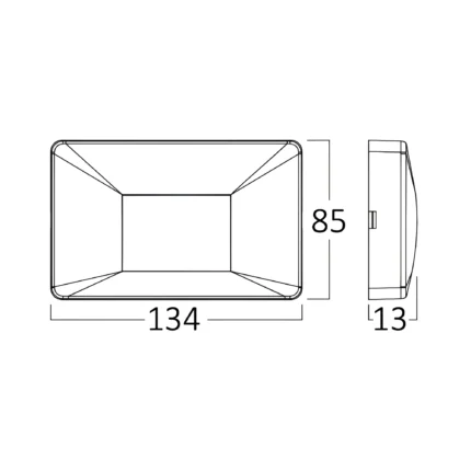VECTA - LED zidna svetiljka - 3W 3u1 IP65 CRNA - Слика 6