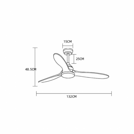 Plafonski LED ventilator C193B drvo - Slika 6