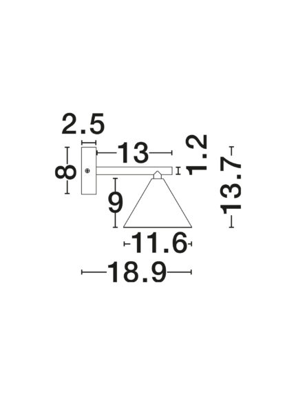 Nova Luce zidna lampa CONICO 9011427 - Слика 4