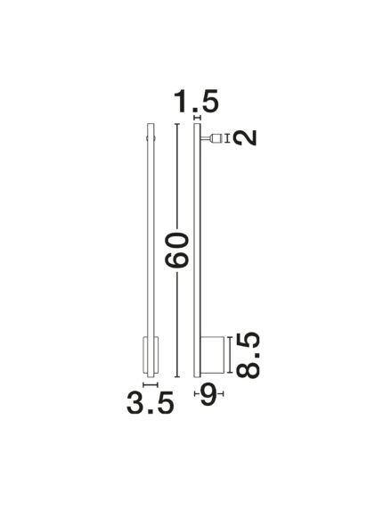 Nova Luce zidna lampa GROPIUS 9081130 - Слика 4