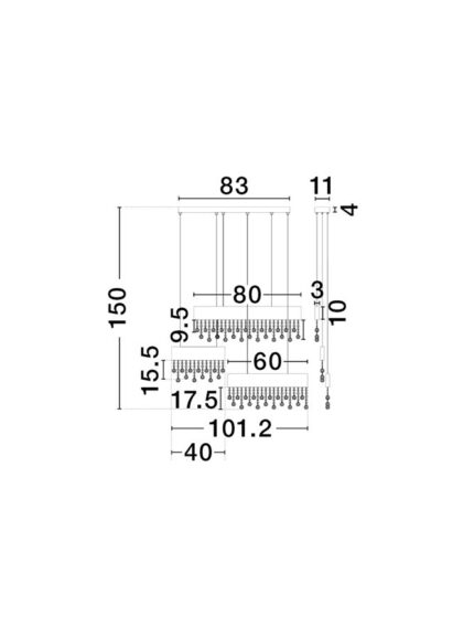 Nova Luce visilica CRISTA 9130646 - Slika 4