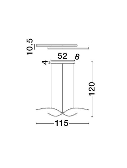Nova Luce visilica BRIO 9130653 - Slika 4