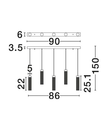 Nova Luce visilica ZELON 9160202 - Slika 4