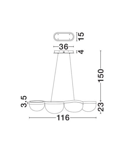 Nova Luce visilica CLAIR 9187001 - Slika 4