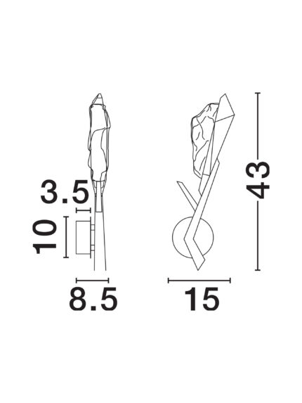 Nova Luce zidna lampa GRETA 9187028 - Слика 4