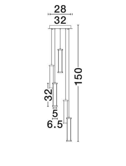 Nova Luce visilica PHEME 9214138 - Slika 4