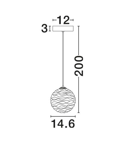 Nova Luce visilica BLAZIK 9214160 - Slika 4