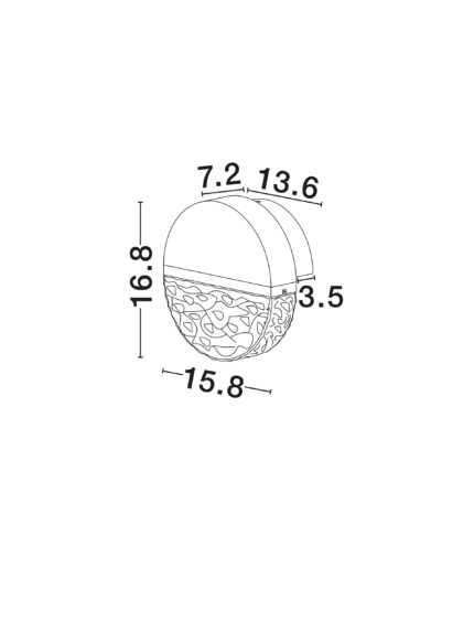 Nova Luce zidna lampa DORIN 9214183 - Слика 4