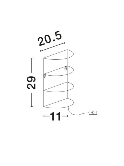 Nova Luce zidna lampa LUM 9586521 - Слика 4