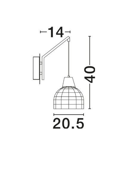 Nova Luce zidna lampa FADO 9586531 - Слика 4