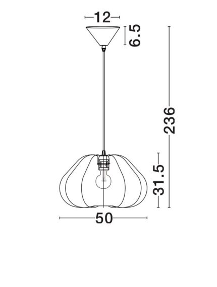 Nova Luce visilica BORA 9586668 - Slika 4