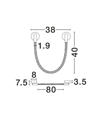 Nova Luce zidna lampa ILANE 9780101 - Слика 4