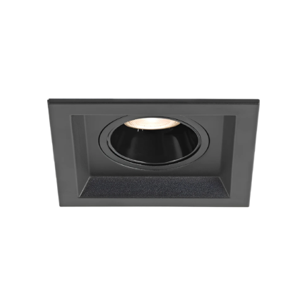 Gata ugradna rozetna 1×GU10 crna kvadrat - Слика 1
